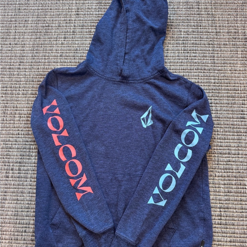 Volcom Navy Hoodie with Red and Blue Logo